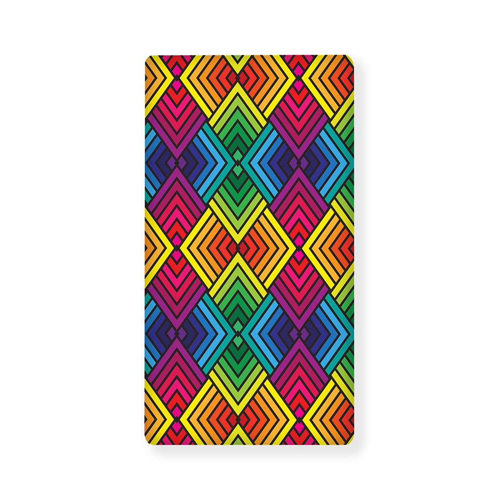 Geometric Rainbow Pattern Print Baby Crib Sheet