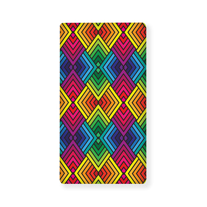 Geometric Rainbow Pattern Print Baby Crib Sheet