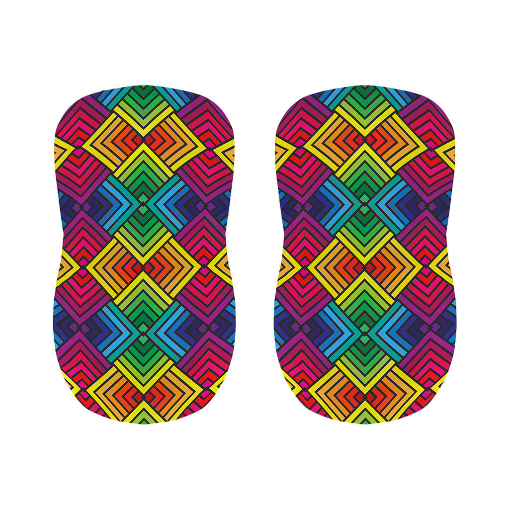 Geometric Rainbow Pattern Print Bar Stool Covers