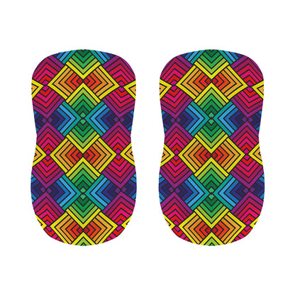 Geometric Rainbow Pattern Print Bar Stool Covers