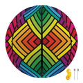 Geometric Rainbow Pattern Print Basketball