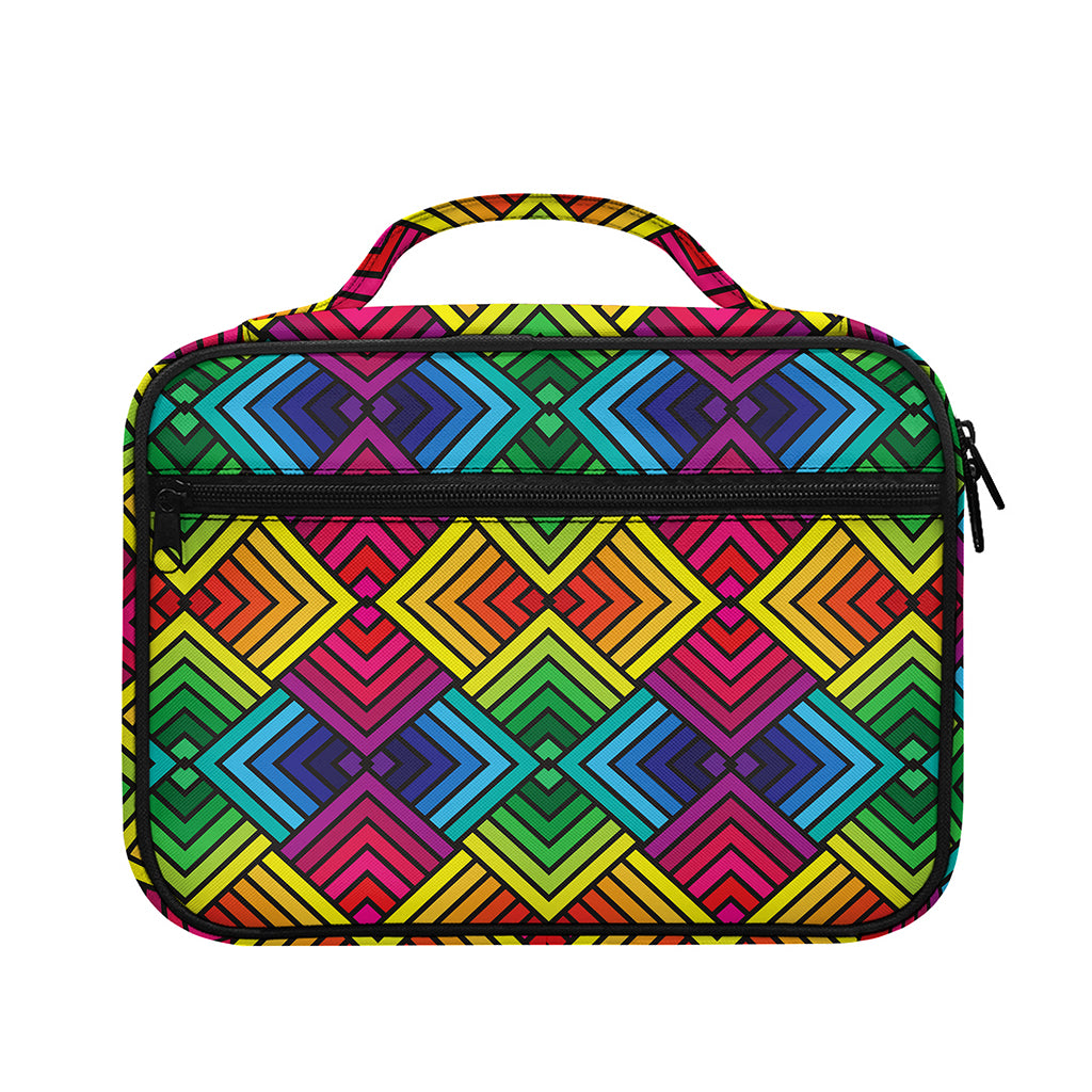 Geometric Rainbow Pattern Print Briefcase Bible Bag