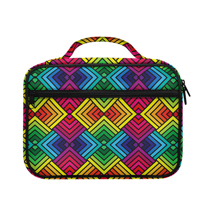 Geometric Rainbow Pattern Print Briefcase Bible Bag