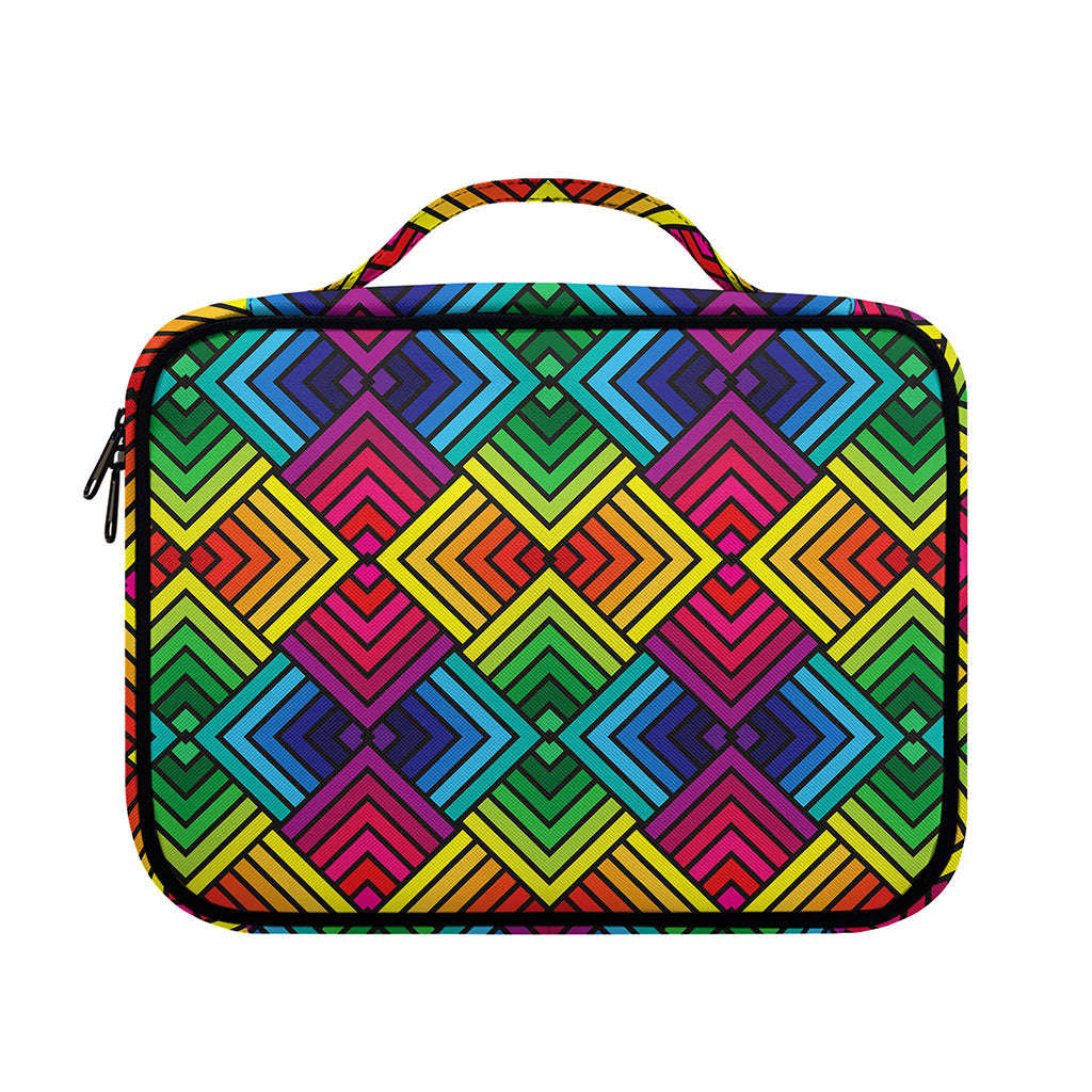 Geometric Rainbow Pattern Print Briefcase Bible Bag