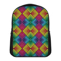 Geometric Rainbow Pattern Print Casual Backpack