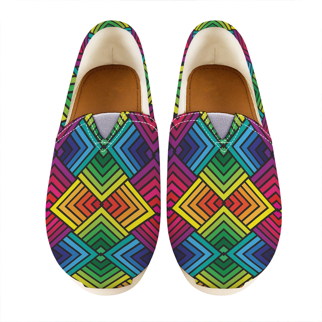 Geometric Rainbow Pattern Print Casual Shoes