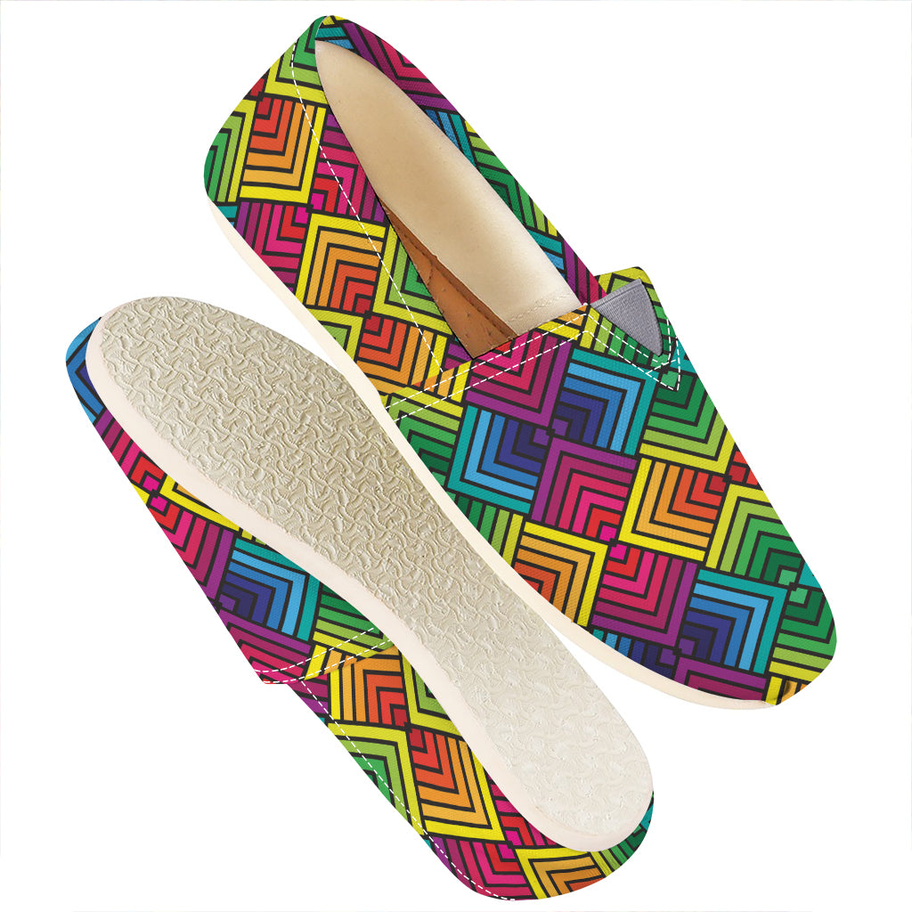 Geometric Rainbow Pattern Print Casual Shoes