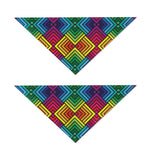Geometric Rainbow Pattern Print Dog Bandana