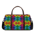 Geometric Rainbow Pattern Print Duffel Bag