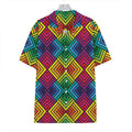 Geometric Rainbow Pattern Print Hawaiian Shirt
