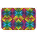Geometric Rainbow Pattern Print Indoor Door Mat