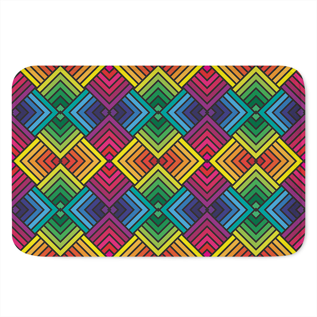 Geometric Rainbow Pattern Print Indoor Door Mat