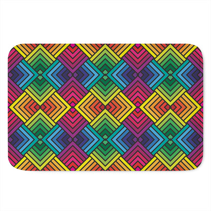 Geometric Rainbow Pattern Print Indoor Door Mat