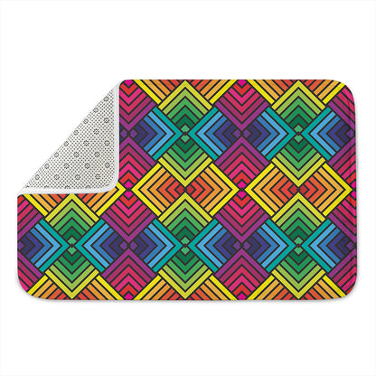 Geometric Rainbow Pattern Print Indoor Door Mat