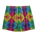 Geometric Rainbow Pattern Print Mesh Shorts