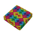 Geometric Rainbow Pattern Print Outdoor Seat Cushion Cover