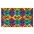 Geometric Rainbow Pattern Print Polyester Doormat