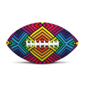 Geometric Rainbow Pattern Print Rugby Ball