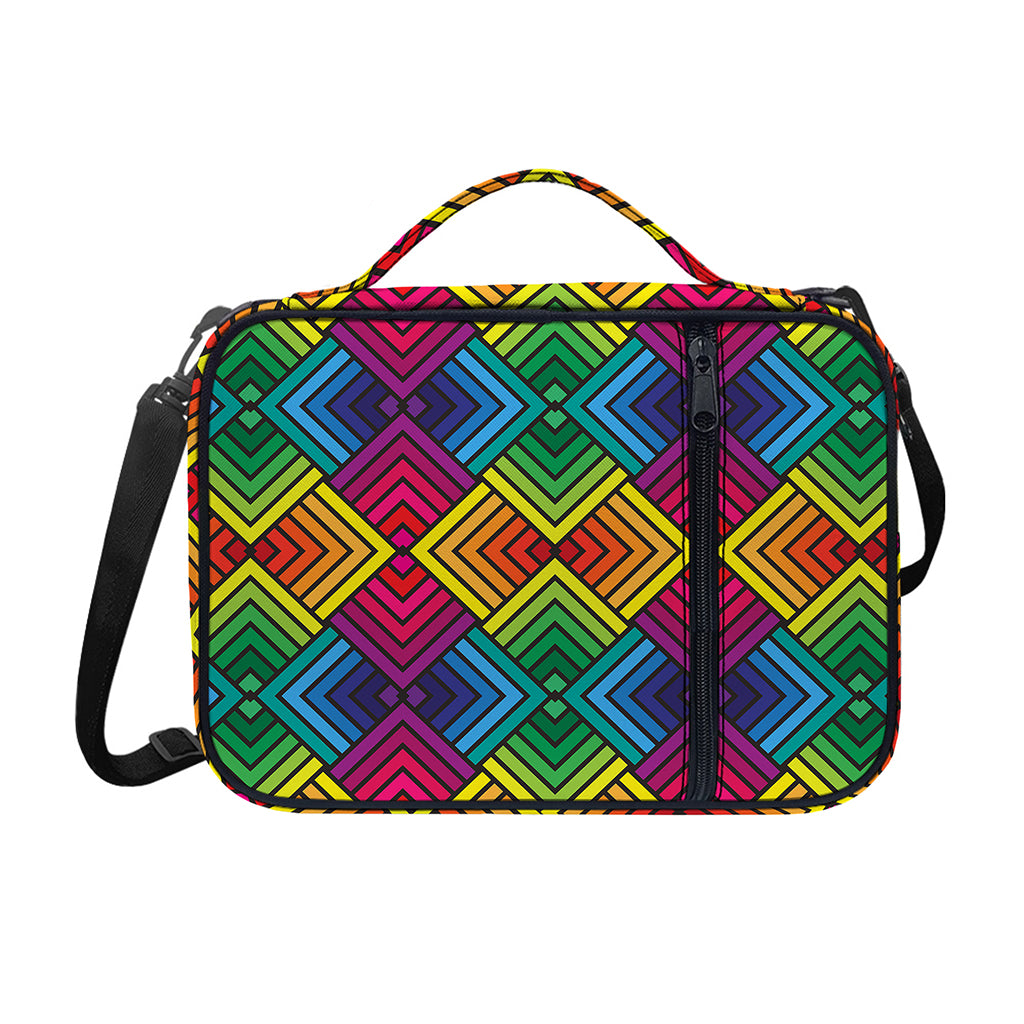 Geometric Rainbow Pattern Print Shoulder Strap Bible Bag