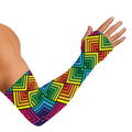 Geometric Rainbow Pattern Print Sun Protection Arm Sleeves
