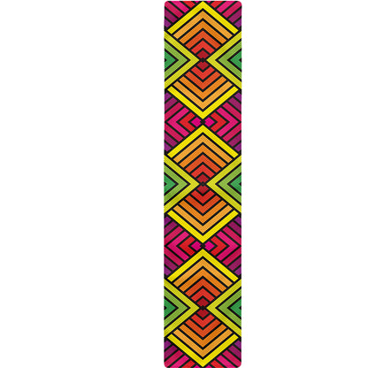 Geometric Rainbow Pattern Print Table Runner