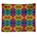 Geometric Rainbow Pattern Print Tapestry