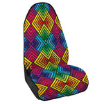 Geometric Rainbow Pattern Print Waterproof Car Seat Cover