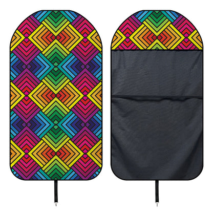 Geometric Rainbow Pattern Print Waterproof Car Seat Cover