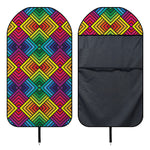 Geometric Rainbow Pattern Print Waterproof Car Seat Cover
