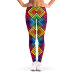 Geometric Rainbow Pattern Print Women's Leggings