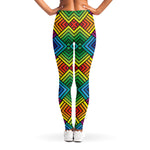 Geometric Rainbow Pattern Print Women's Leggings