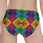 Geometric Rainbow Pattern Print Women's Panties