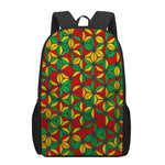 Geometric Reggae Pattern Print 17 Inch Backpack