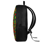 Geometric Reggae Pattern Print 17 Inch Backpack