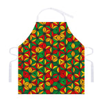 Geometric Reggae Pattern Print Adjustable Apron
