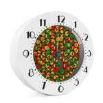 Geometric Reggae Pattern Print Alarm Clock