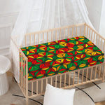 Geometric Reggae Pattern Print Baby Crib Sheet