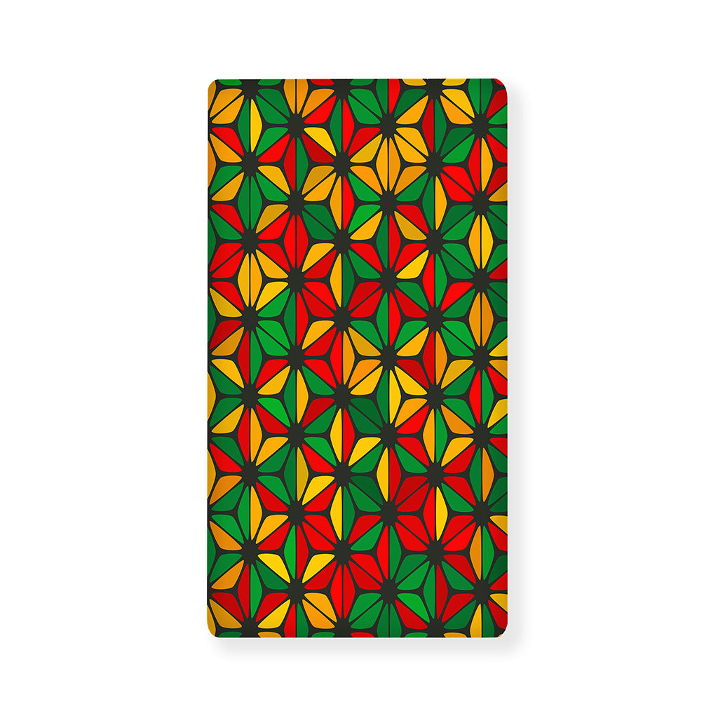 Geometric Reggae Pattern Print Baby Crib Sheet