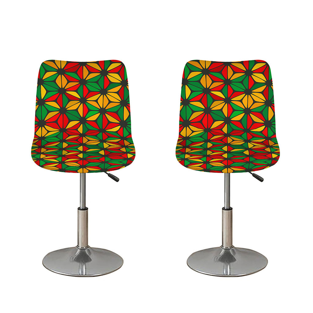 Geometric Reggae Pattern Print Bar Stool Covers