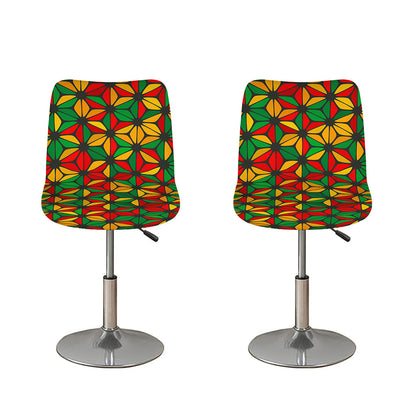 Geometric Reggae Pattern Print Bar Stool Covers