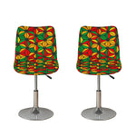Geometric Reggae Pattern Print Bar Stool Covers