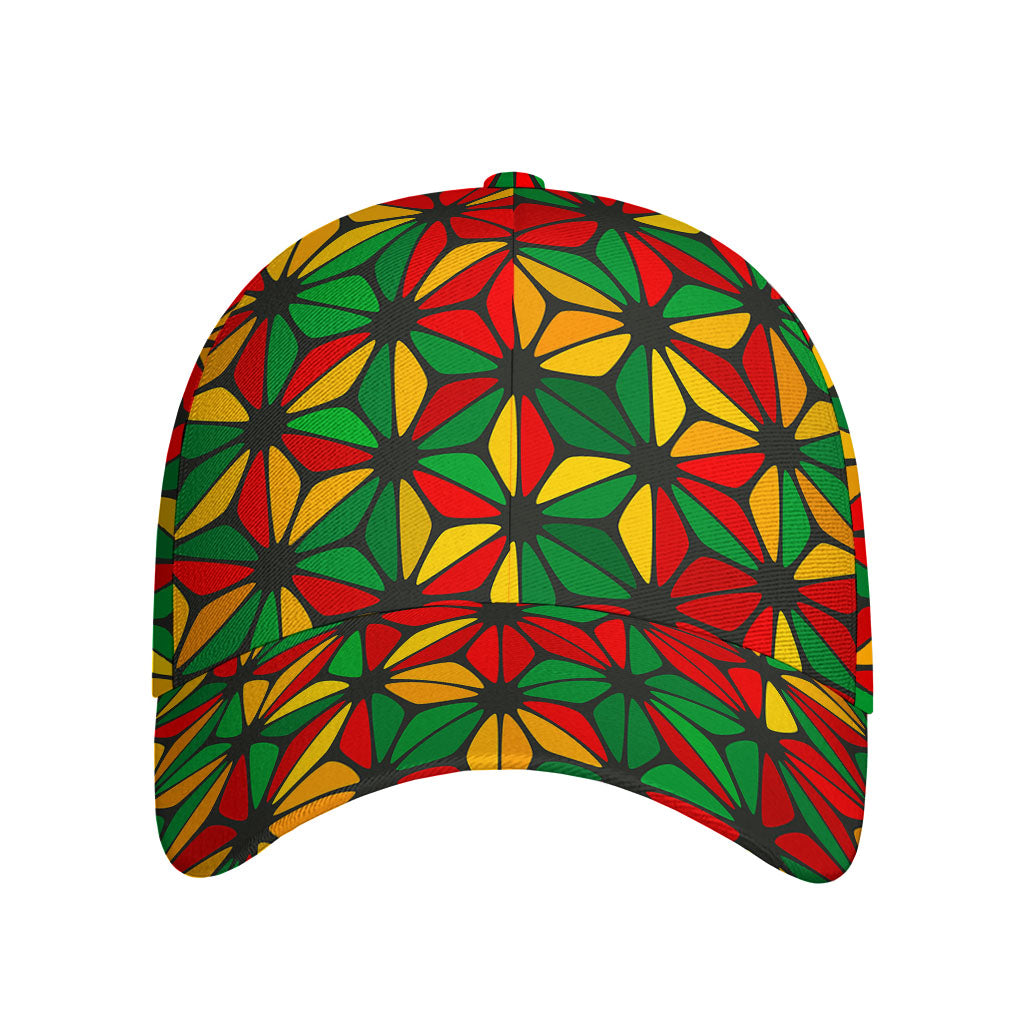 Geometric Reggae Pattern Print Baseball Cap