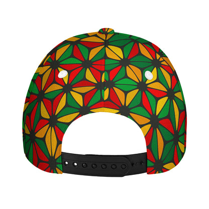 Geometric Reggae Pattern Print Baseball Cap