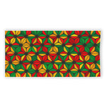 Geometric Reggae Pattern Print Beach Towel