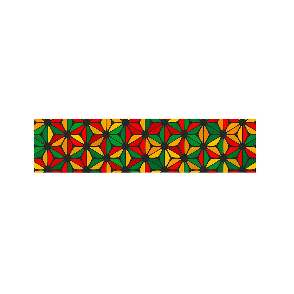 Geometric Reggae Pattern Print Bed Runner