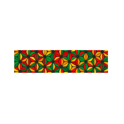 Geometric Reggae Pattern Print Bed Runner