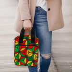 Geometric Reggae Pattern Print Bible Tote Bag