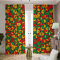 Geometric Reggae Pattern Print Dimout Pencil Pleat Curtains
