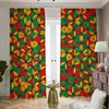 Geometric Reggae Pattern Print Blackout Pencil Pleat Curtains