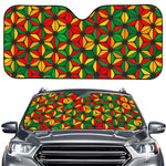 Geometric Reggae Pattern Print Car Windshield Sun Shade